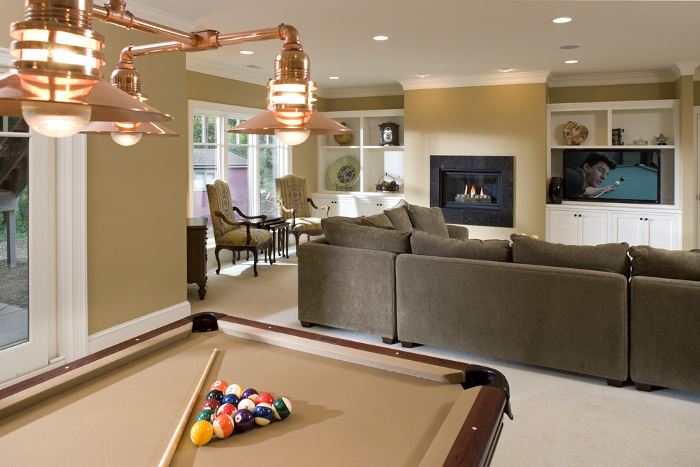 This is an example of a traditional games room in Minneapolis.