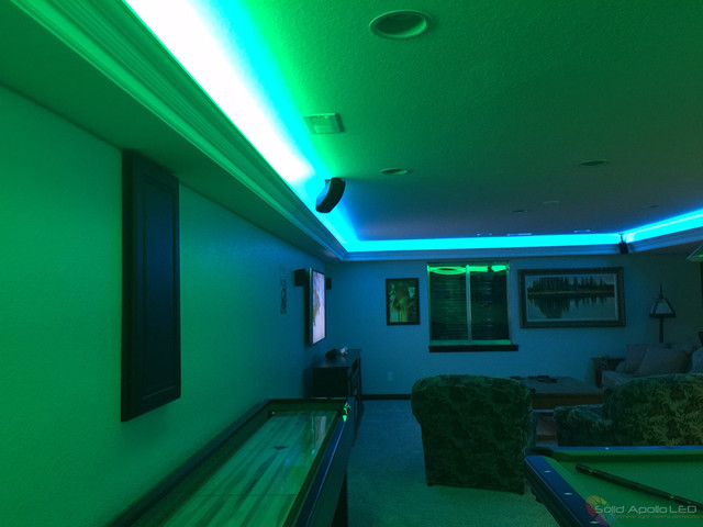Man Cave Game Room LED Lighting - Contemporary - Family Room - Seattle - by  Solid Apollo LED