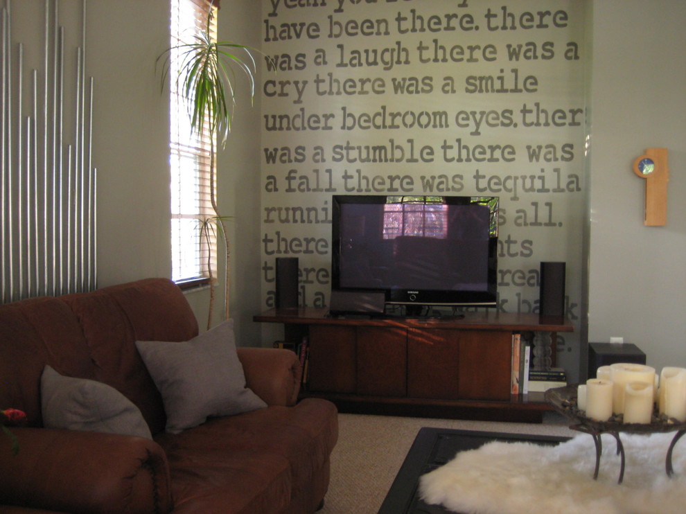 Inspiration for a contemporary family room remodel in Other