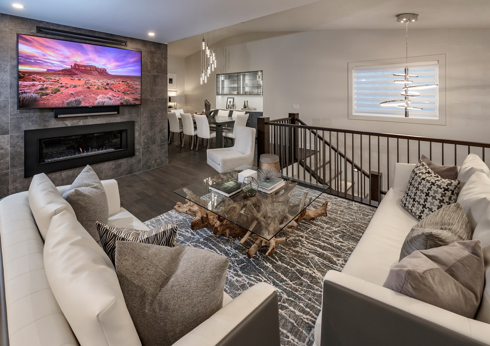 Mayland Height Major Renovation Modern Family Room Calgary by Kay2 Contracting Ltd Houzz