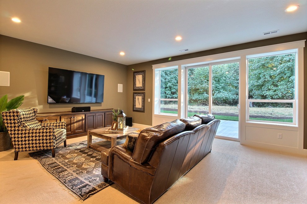 Media Room & Outdoor Patio The Genesis Family Super Ranch with