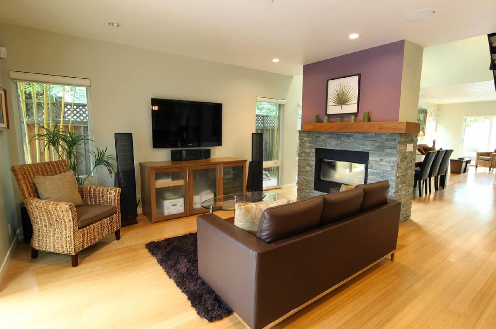 Example of a trendy family room design in San Francisco
