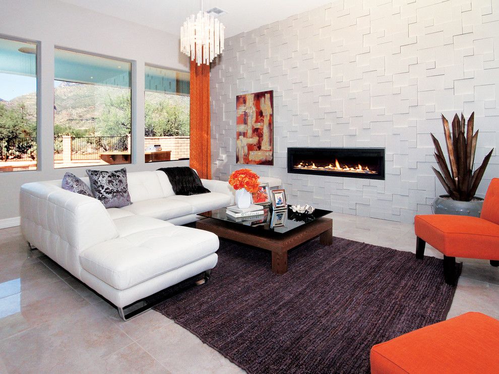 Example of a trendy family room design in Los Angeles