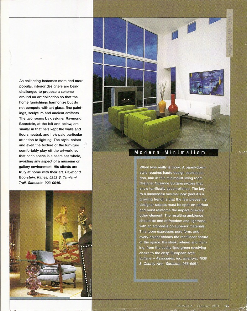 Modern Minimalism Modern Family Room Miami by suzanne lawson