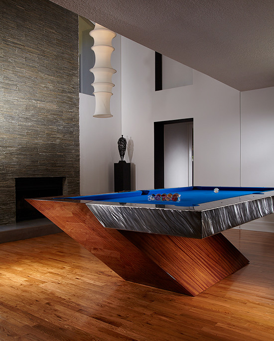 rustic modern pool table
