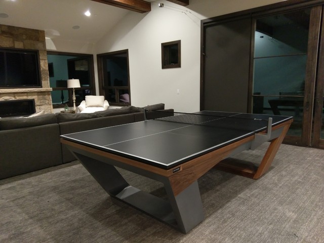 Modern Pool Table with Ping Pong conversion - Modern - Games Room - Denver  - by 11 Ravens | Houzz IE
