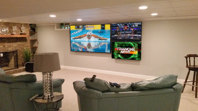 Multiple Tvs Modern Family Room Cleveland By Xtend Technologies Houzz