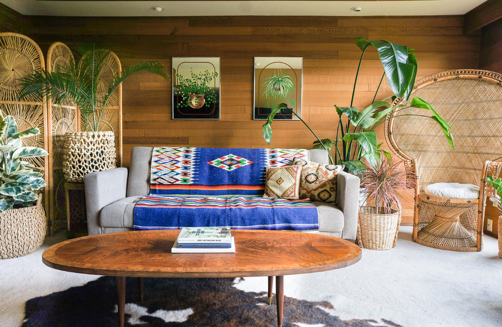 Inspiration for an eclectic family room remodel in Los Angeles