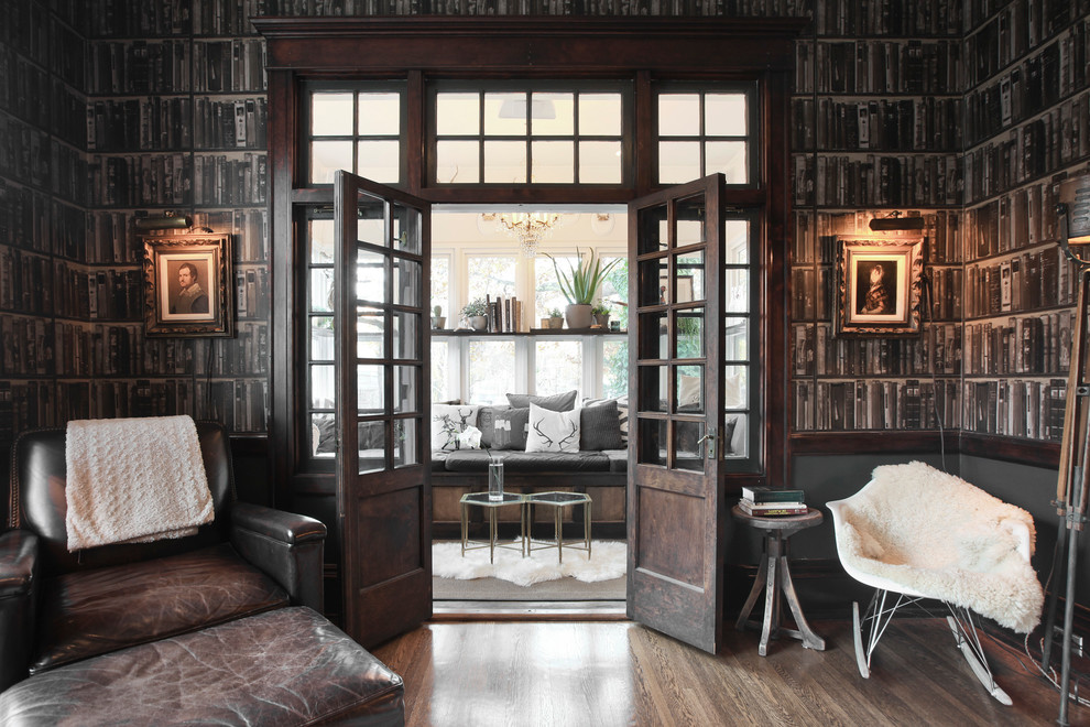 Example of a classic family room design in Salt Lake City