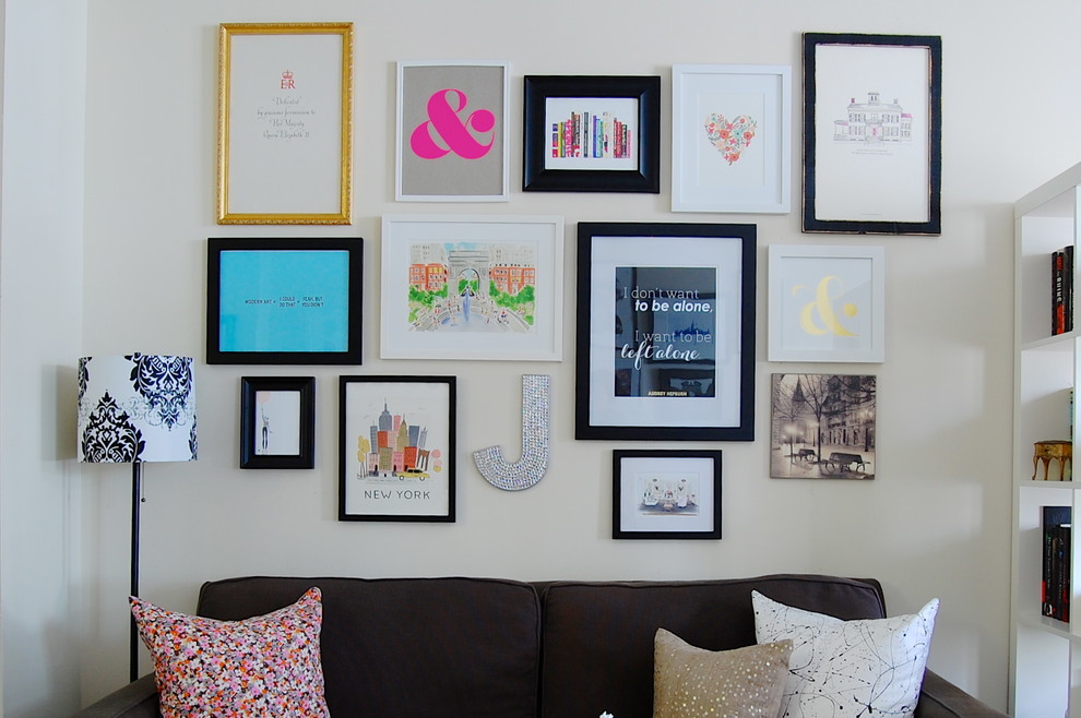 Family room - eclectic family room idea in New York