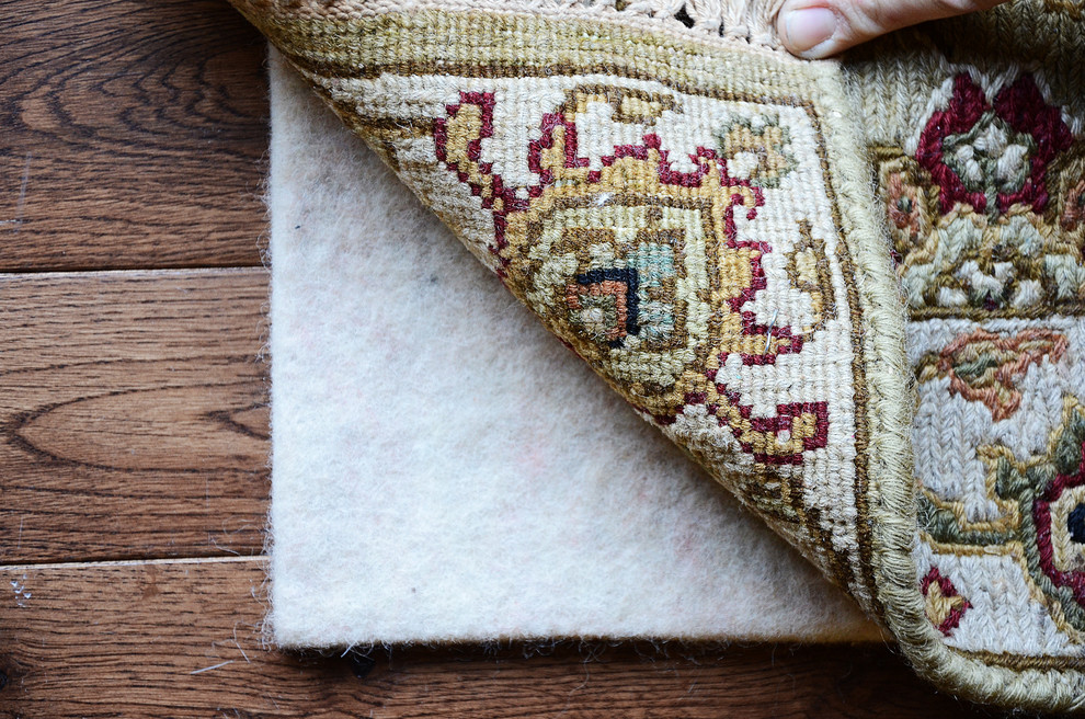 Natural Eco Rug Pads Rustic Family Room New York by Eco Rug