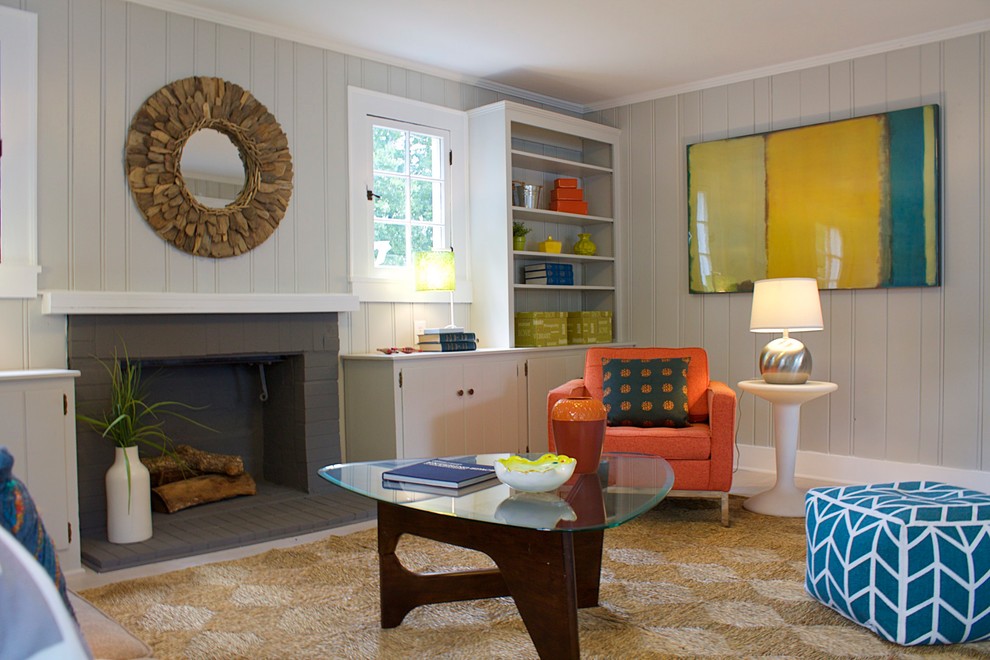 Inspiration for an eclectic family room remodel in Nashville