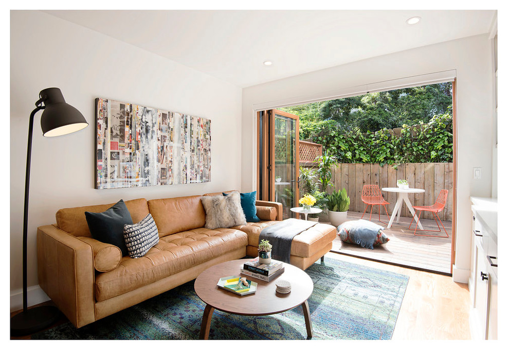 Example of a danish family room design in San Francisco