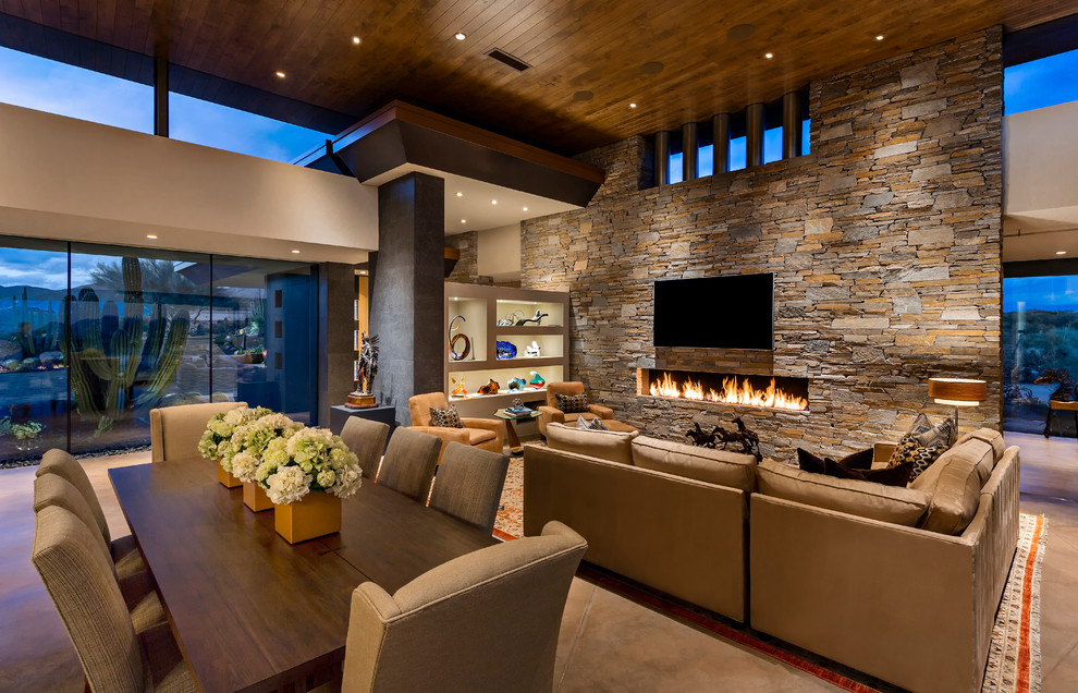 Example of a southwest family room design in Phoenix