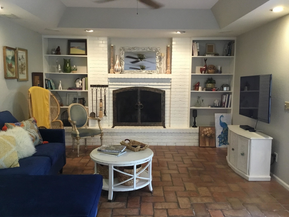 Inspiration for an eclectic family room remodel in Phoenix