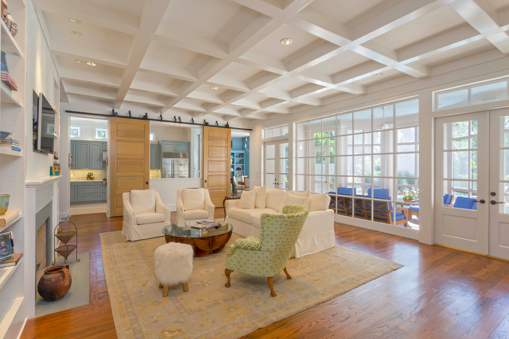 Inspiration for a timeless family room remodel in New Orleans