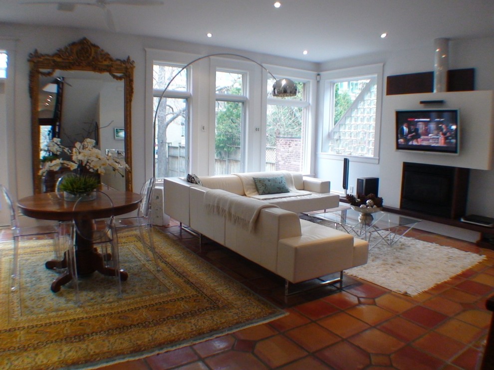 Occupied Staging, Family Room, Kitchen Eclectic Family Room