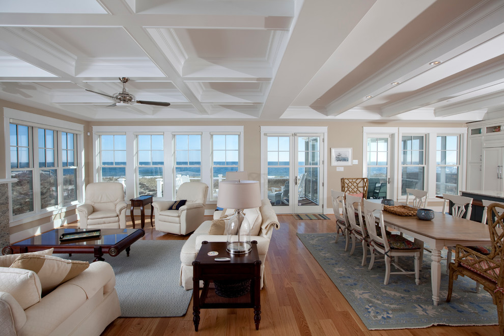 Beach style family room photo in Baltimore