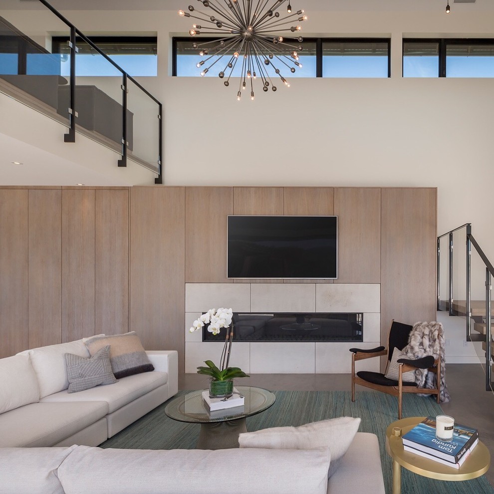 Inspiration for an expansive contemporary open plan games room in San Francisco.