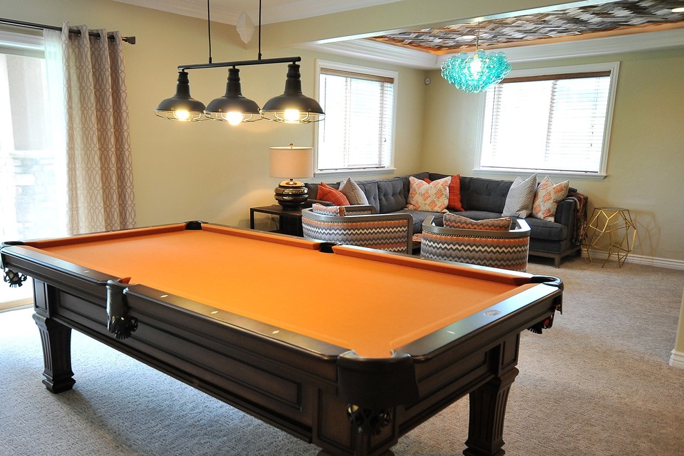Design ideas for a classic games room in Salt Lake City.