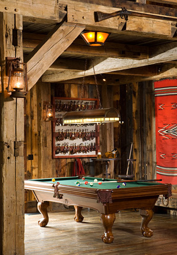 Design ideas for a rustic games room in Other.