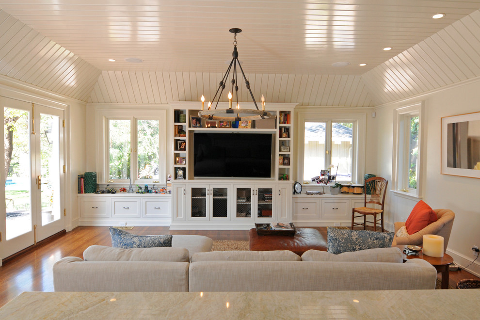 Inspiration for a coastal family room remodel in Los Angeles