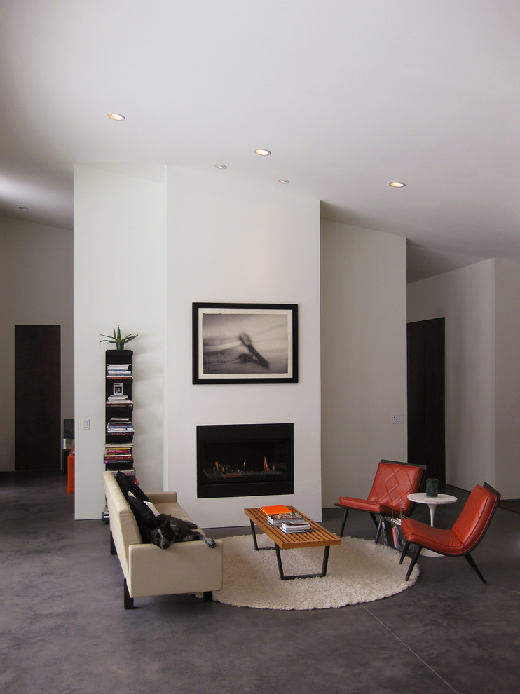 Example of a minimalist family room design in Salt Lake City