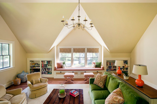 Inspiration for an eclectic family room remodel in Boston