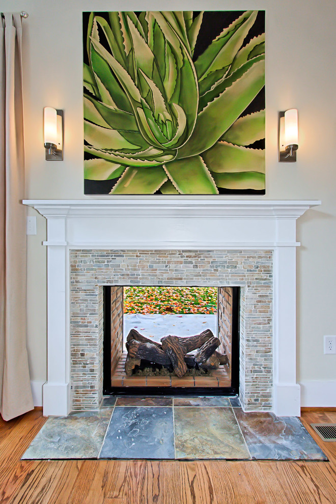 Elegant family room photo in DC Metro