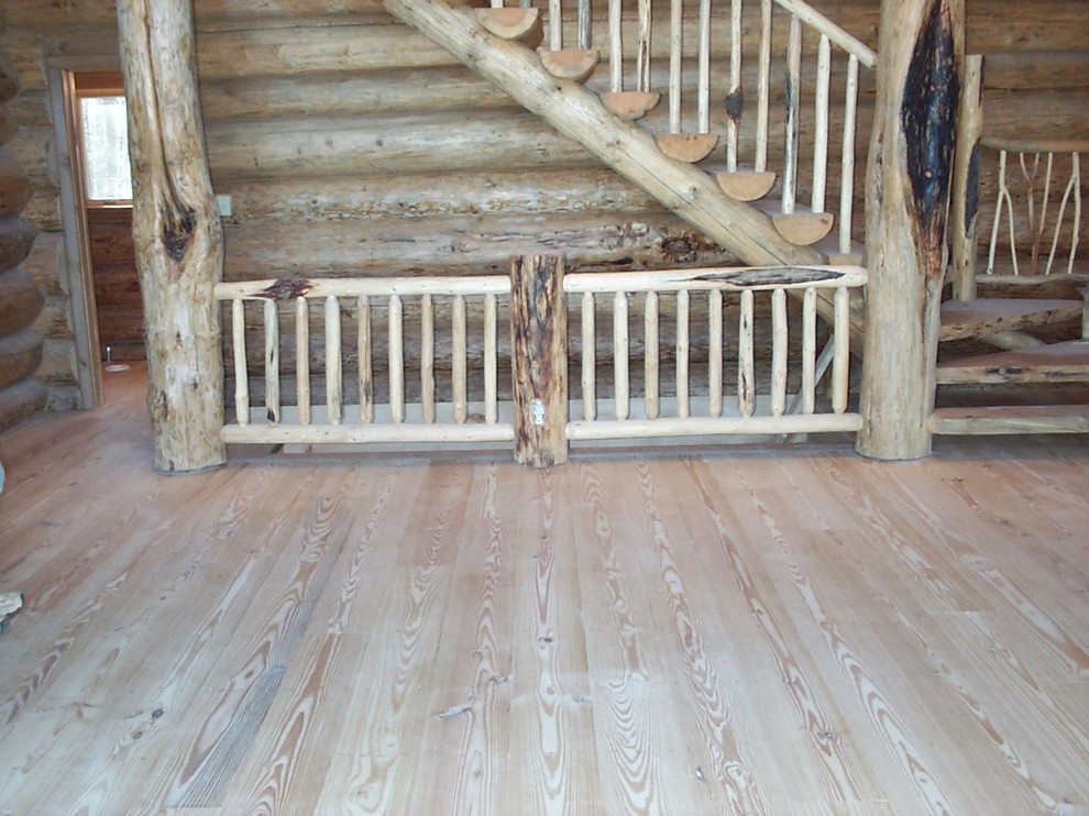 Pine flooring Rustic Staircase Atlanta by Vintage Pine Flooring
