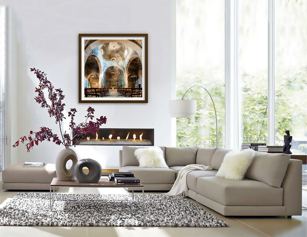 Inspiration for a large contemporary living room in Miami.