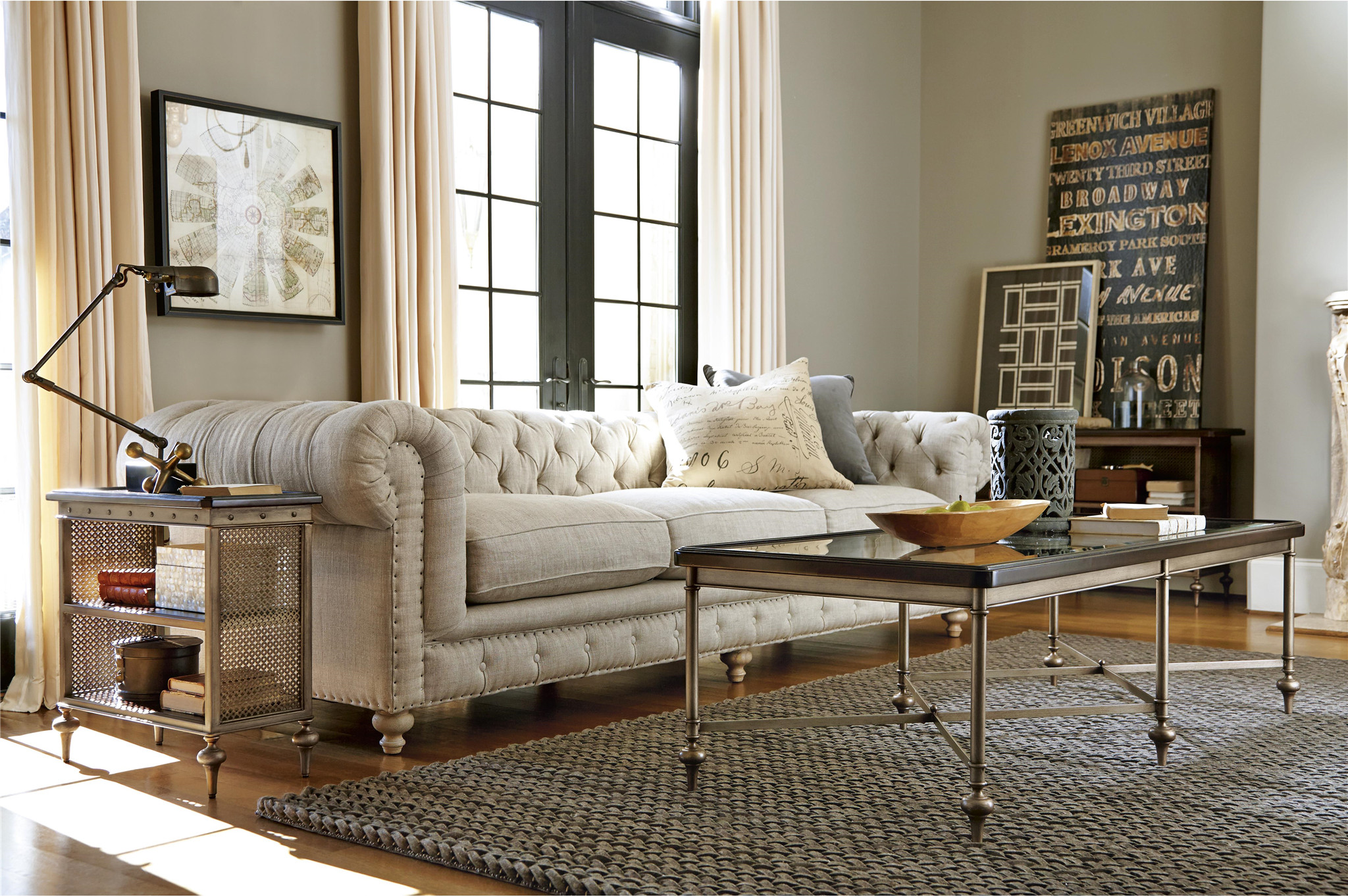 Proximity Bronze Metal And Glass Coffee Table Set Traditional Family Room Atlanta By Zin Home Houzz