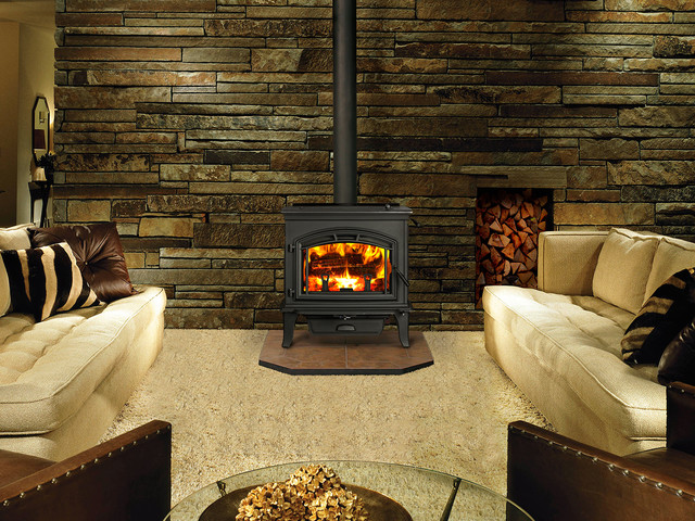 Quadra-Fire Explorer Series Wood Stoves - Family Room - Seattle - by Quadra- Fire Wood u0026 Pellet Stoves | Houzz
