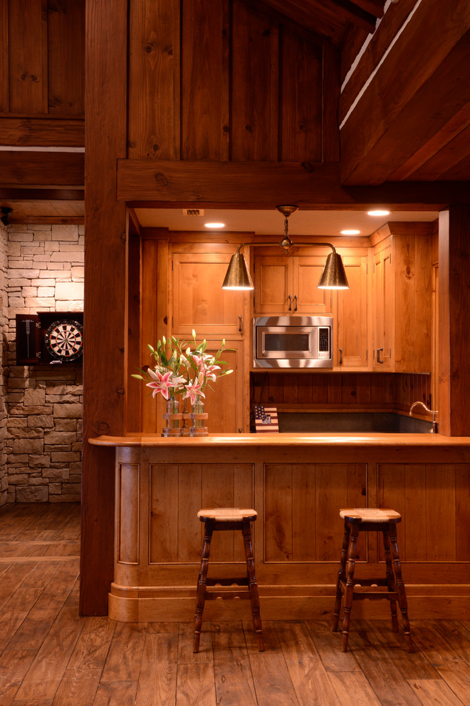 Elegant family room photo in Austin