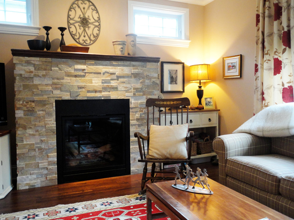 Real Stone Fireplace - Traditional - Family Room - Vancouver - by ...