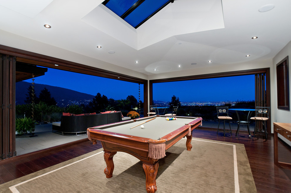 This is an example of a contemporary games room in Vancouver.