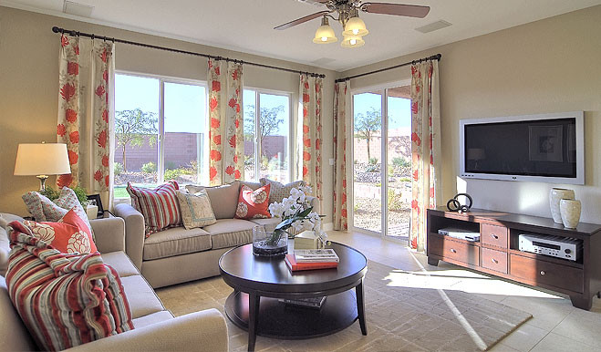 Inspiration for a timeless family room remodel in Las Vegas