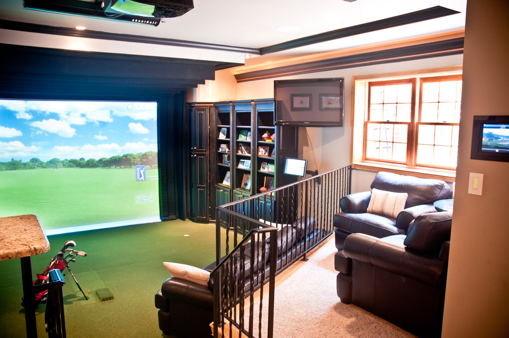 River Glen Basement Expansion Golf Simulator Transitional Family