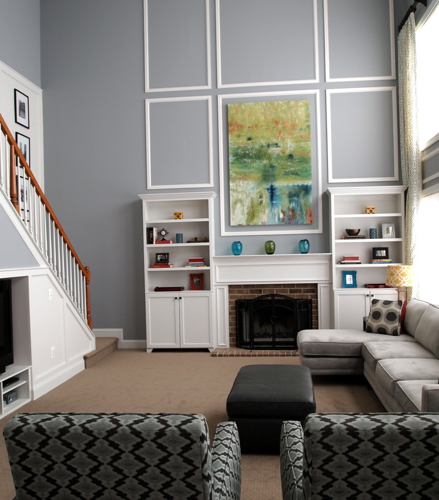 Inspiration for a contemporary family room remodel in Philadelphia