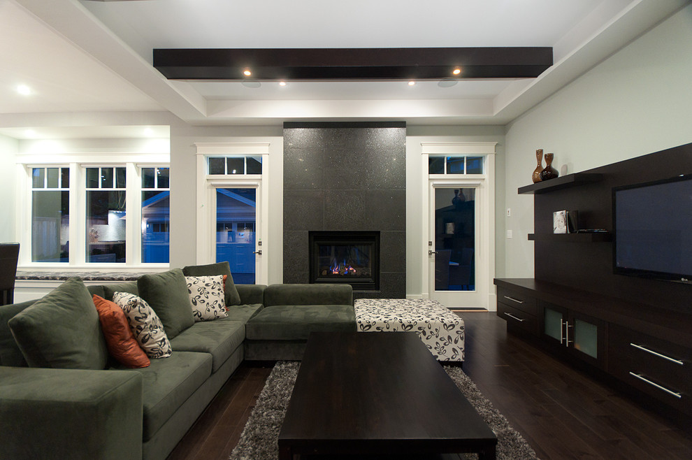 Inspiration for a contemporary family room remodel in Seattle