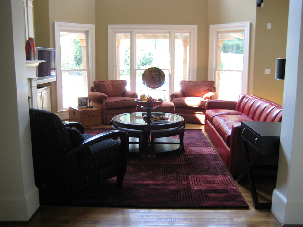 Example of an eclectic family room design in Atlanta