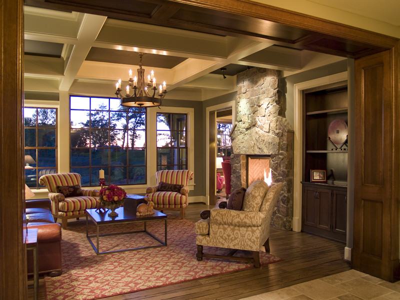 Example of a classic family room design in Minneapolis
