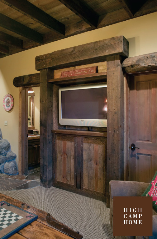 Inspiration for a rustic games room in San Francisco.