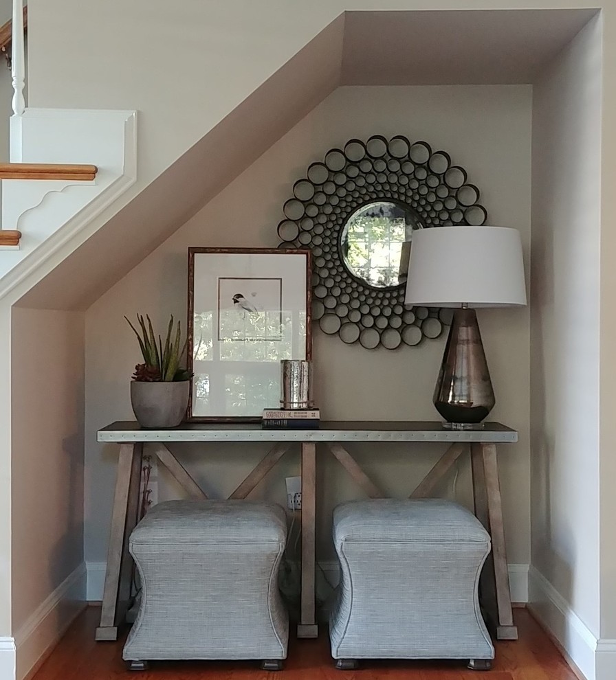 Rustic Family Room Ashburn, VA Rustico Salotto Washington D.C