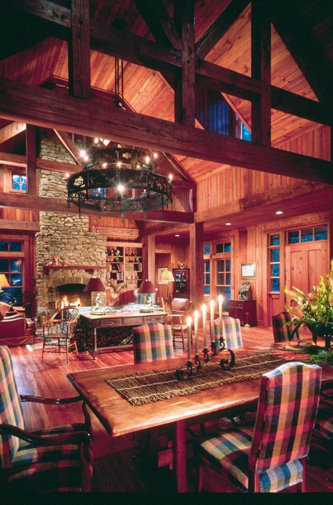 Immagine di un soggiorno stile rurale