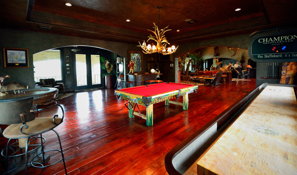Inspiration for an eclectic games room in Houston.