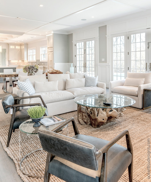 Sagaponack, Hamptons, New York Bord de Mer Salle de Séjour New York par Ocean Blu