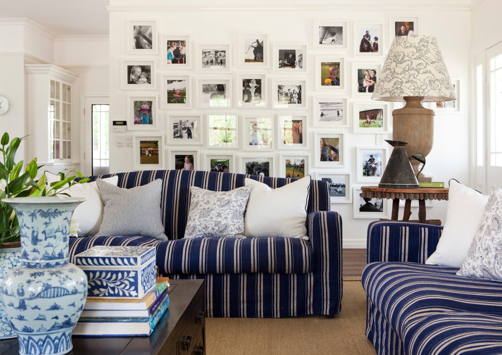 Family room - traditional family room idea in Brisbane with white walls