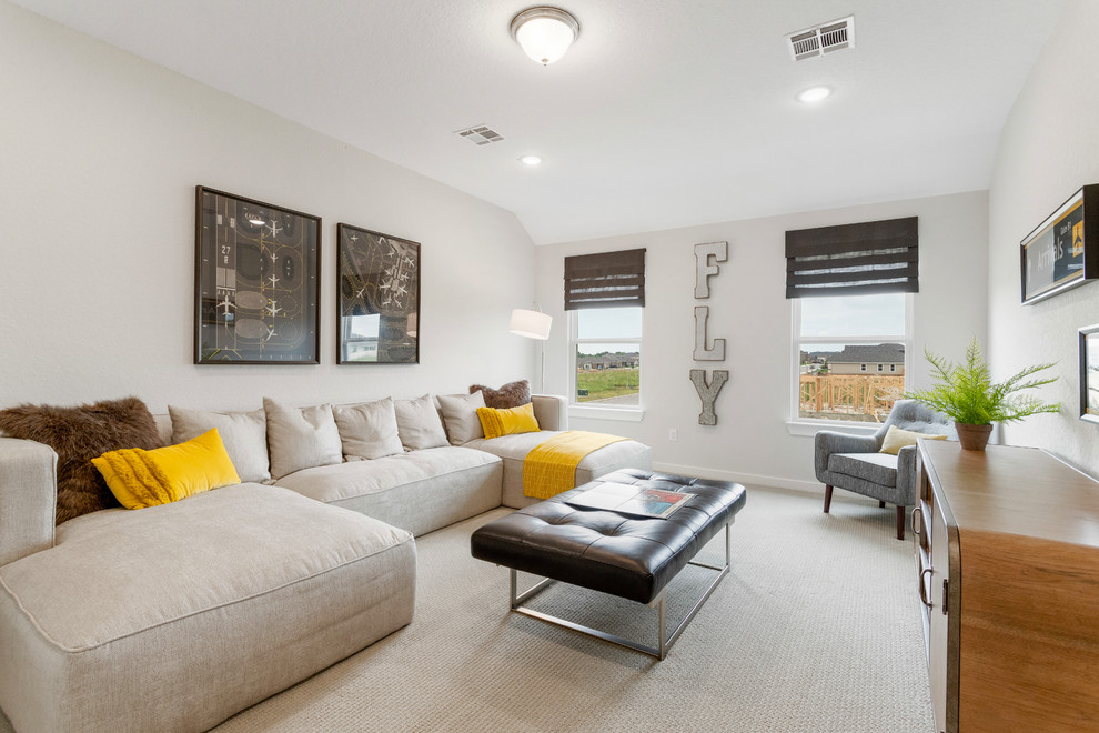 San Antonio, Texas Paloma Landmark Meyerson Upstairs Game Room Contemporary Family Room