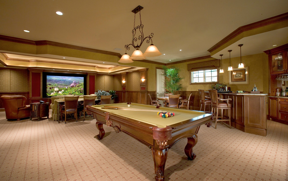 This is an example of a traditional games room in Miami.